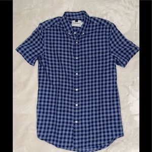 Men’s Small Topman Plaid Button-Down Short Sleeve